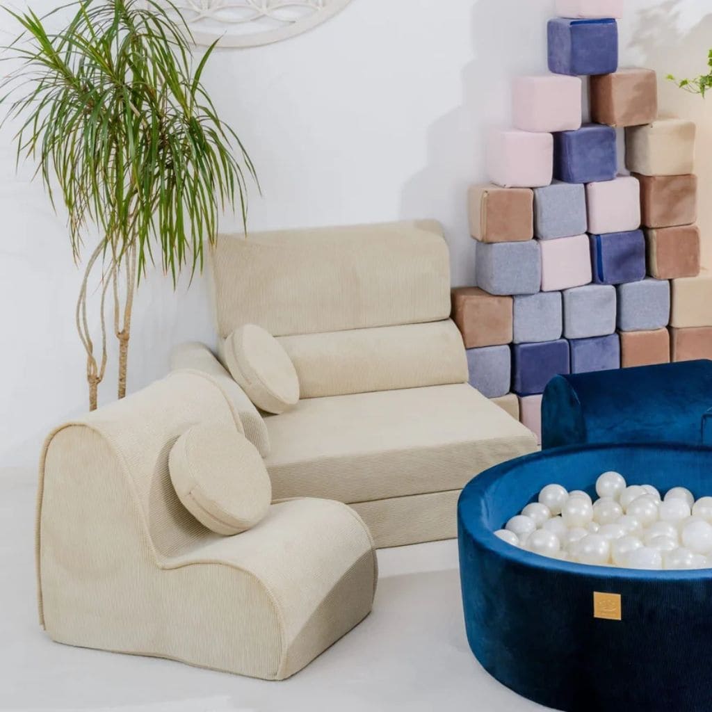 Fauteuil Bébé MeowBaby® – Velours Doux - Sand
