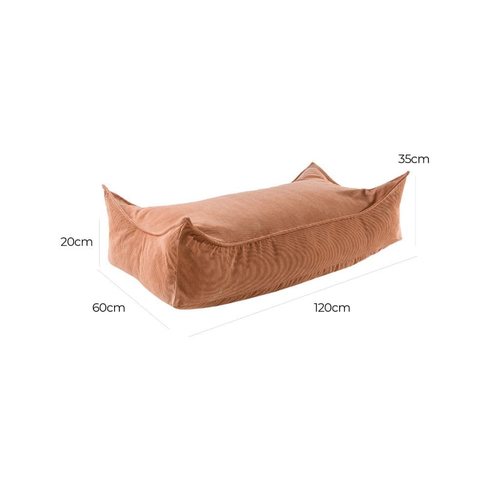 Pouf Enfant Rectangulaire en Velours Côtelé MeowBaby®- Brick
