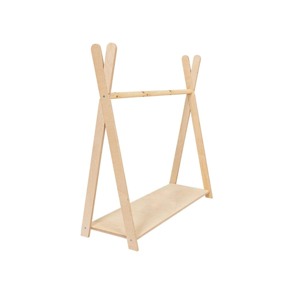 Porte-Vêtements Tipi Enfant en Bois Naturel XL