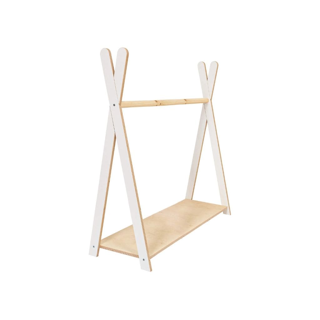 Porte-Vêtements Tipi Enfant en Blanc XL