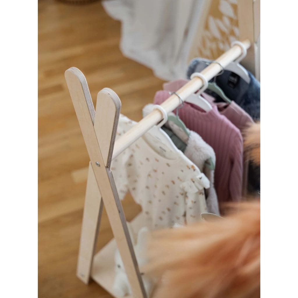 Porte-Vêtements Tipi Enfant en Bois Naturel