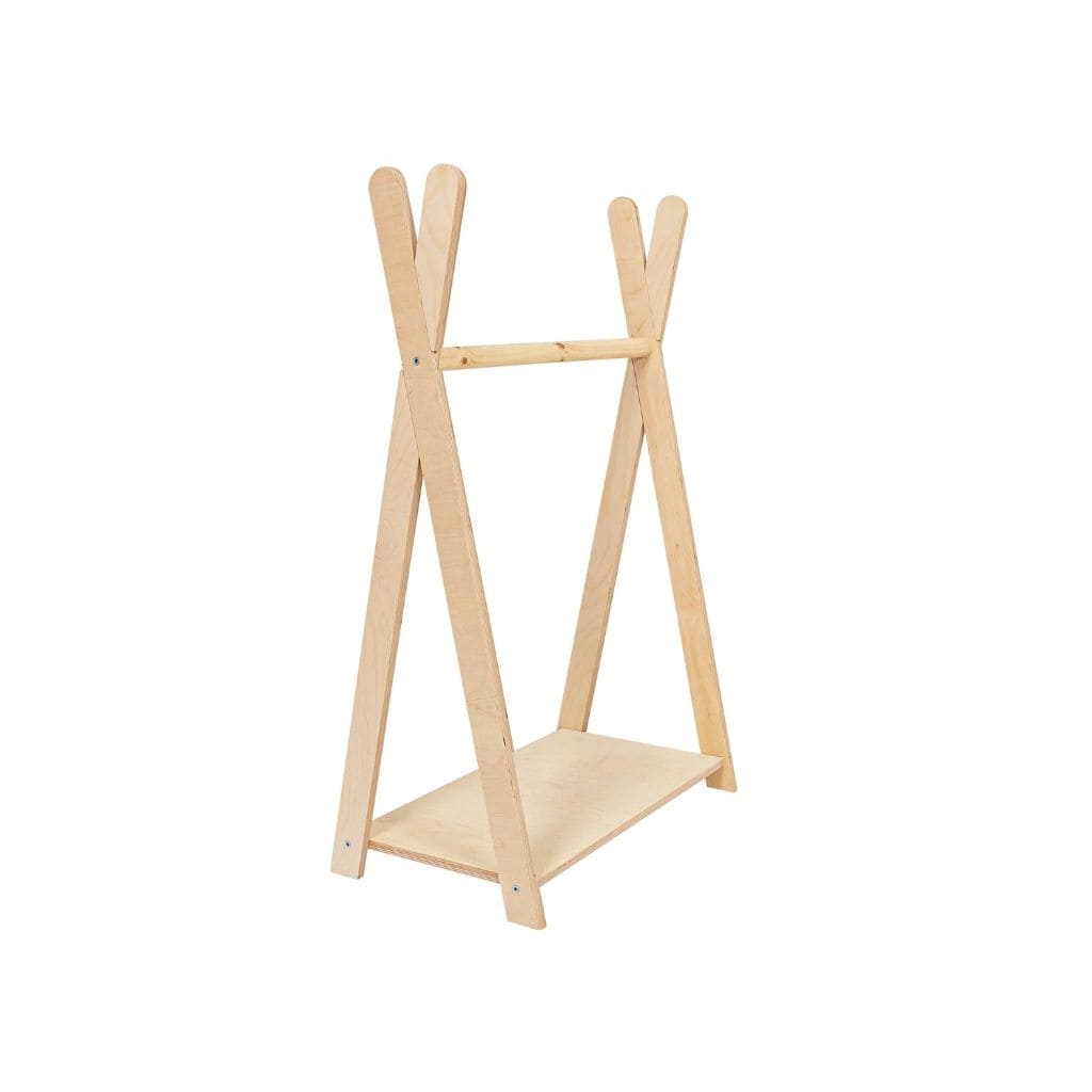 Porte-Vêtements Tipi Enfant en Bois Naturel