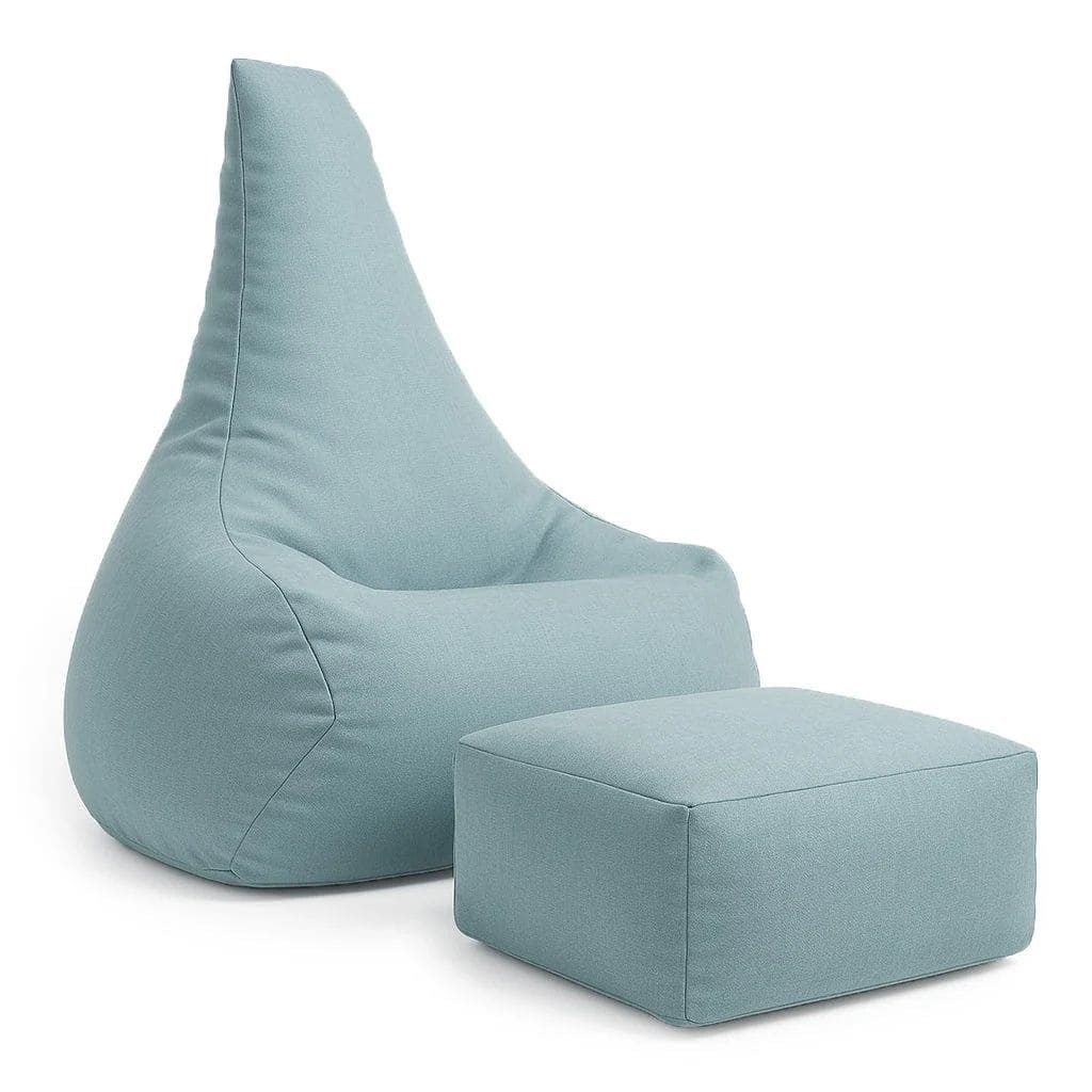 Tearo : Pouf & Repose-Pieds pour Enfants- Sky Blue