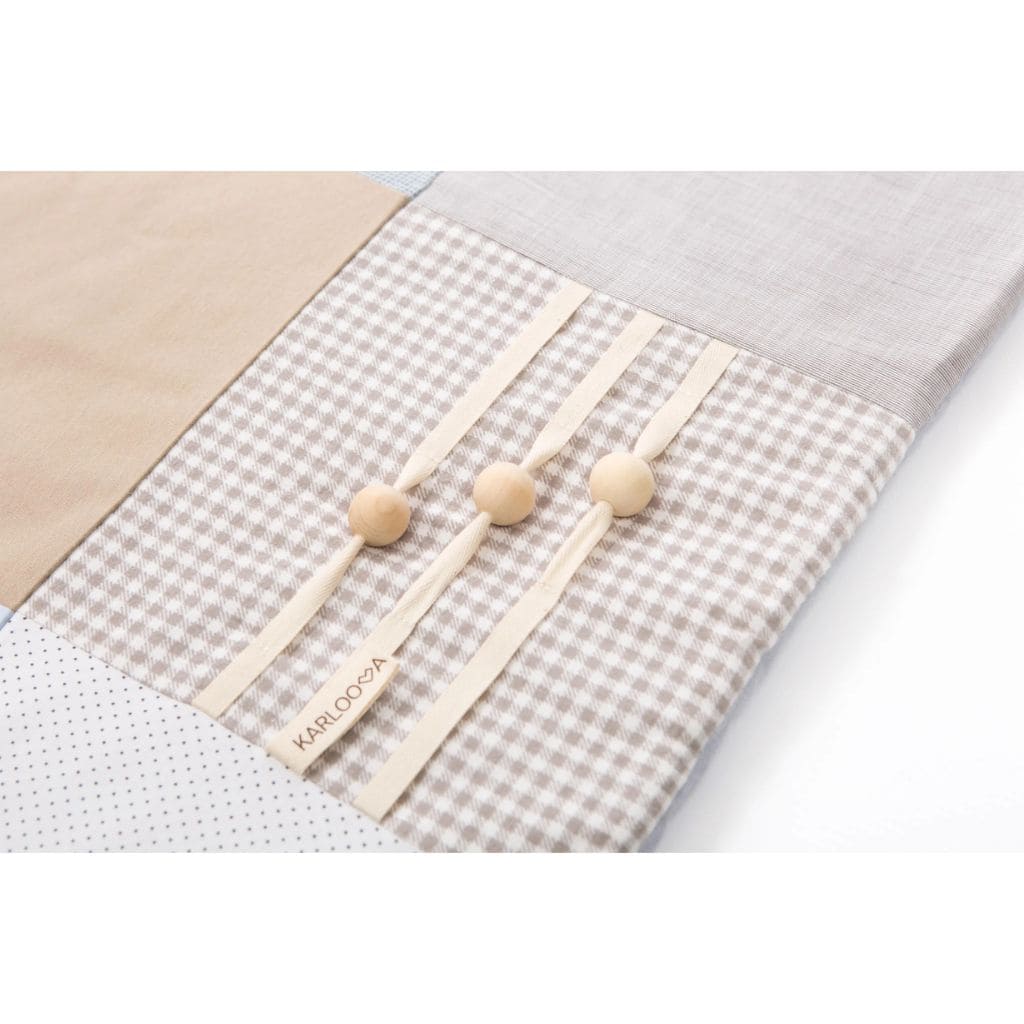 Tapis d’activités bébé en coton bio – Confort & Jeu, 100x100 cm - Bleu