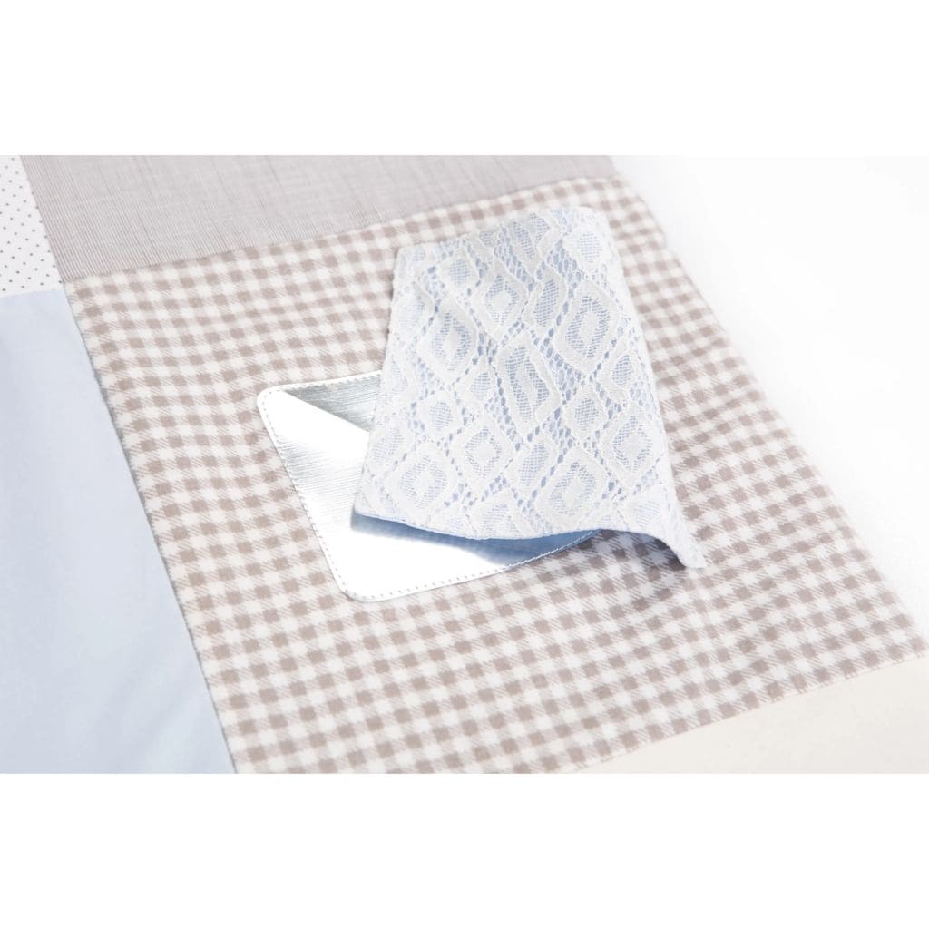 Tapis d’activités bébé en coton bio – Confort & Jeu, 100x100 cm - Bleu
