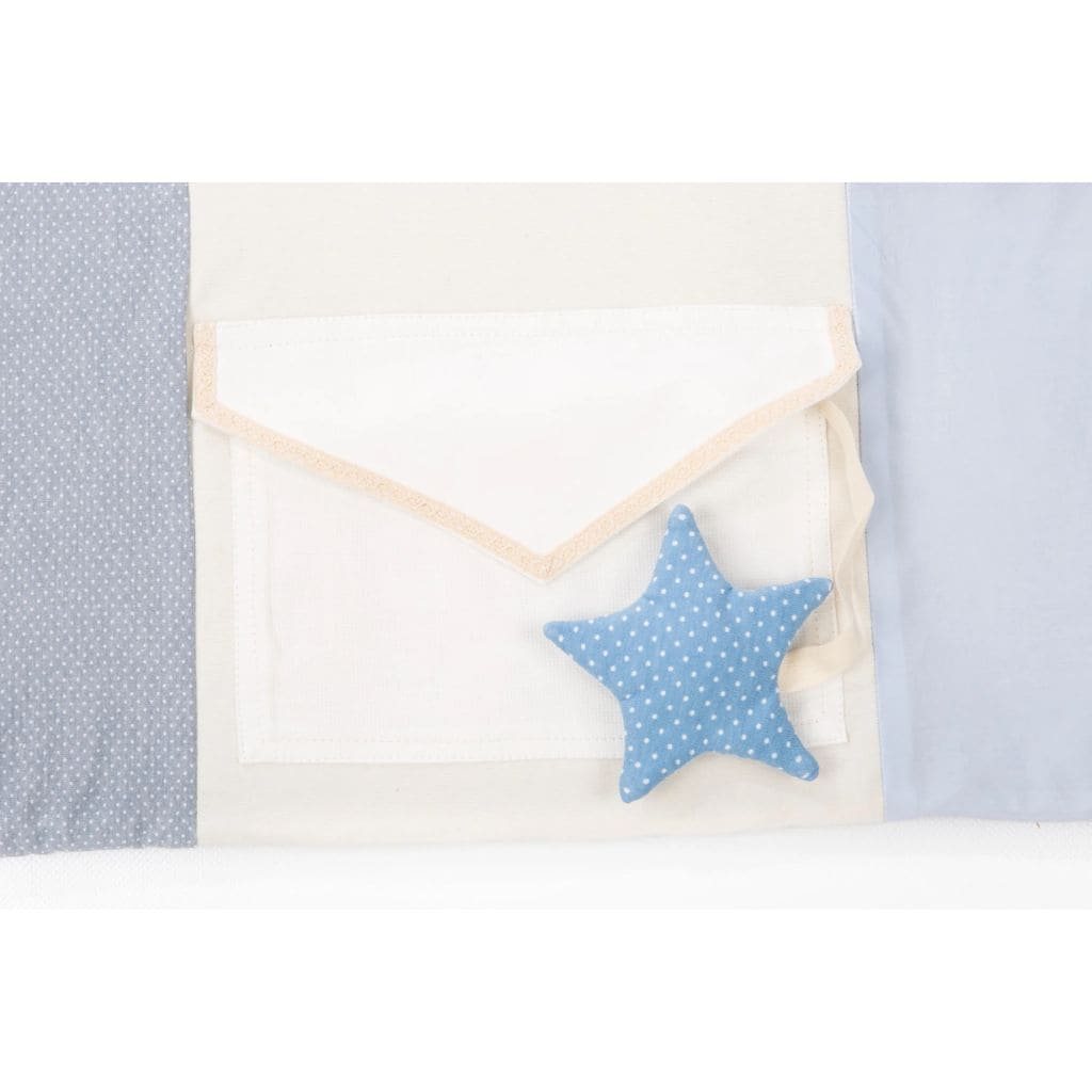 Tapis d’activités bébé en coton bio – Confort & Jeu, 100x100 cm - Bleu