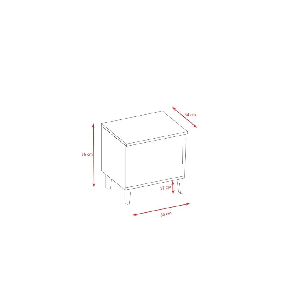 Kubi – Table de Chevet Enfant - Blanc