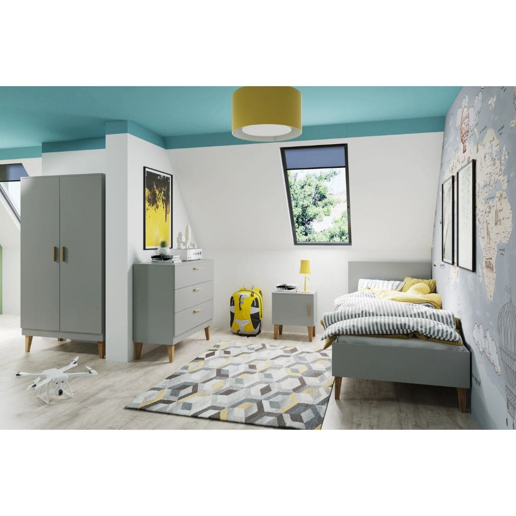 Kubi – Table de Chevet Enfant - Gris