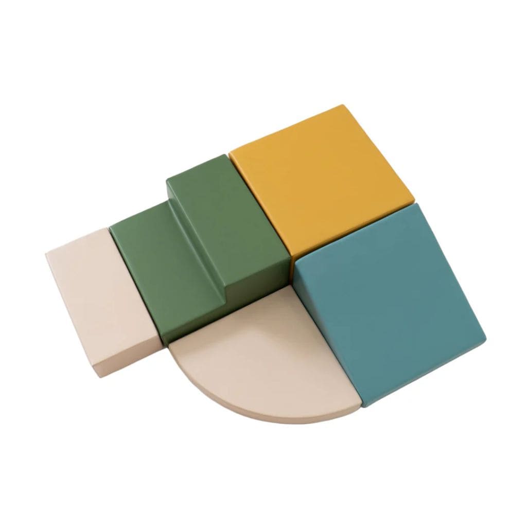 Ensemble de 5 blocs de Mousse Soft Play  - Coin Grimpeur Pastel Turquoise