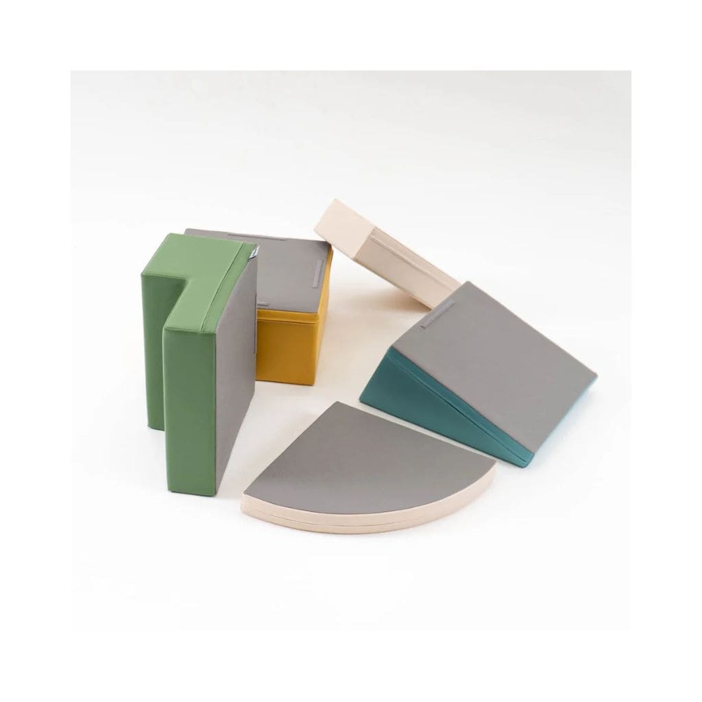 Ensemble de 5 blocs de Mousse Soft Play  - Coin Grimpeur Pastel Turquoise