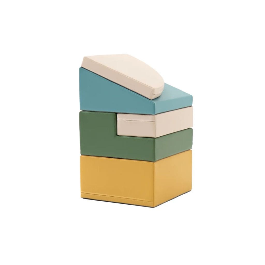 Ensemble de 5 blocs de Mousse Soft Play  - Coin Grimpeur Pastel Turquoise