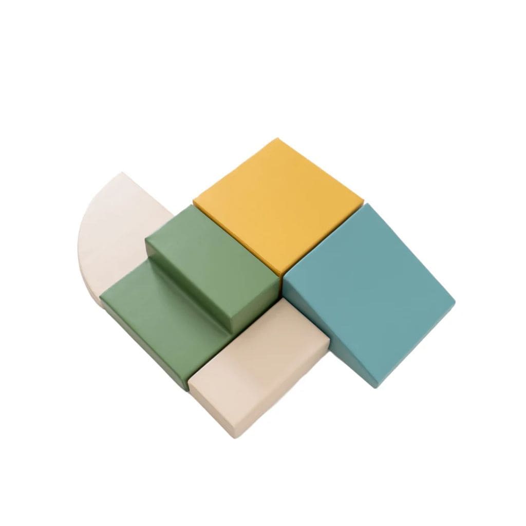 Ensemble de 5 blocs de Mousse Soft Play  - Coin Grimpeur Pastel Turquoise
