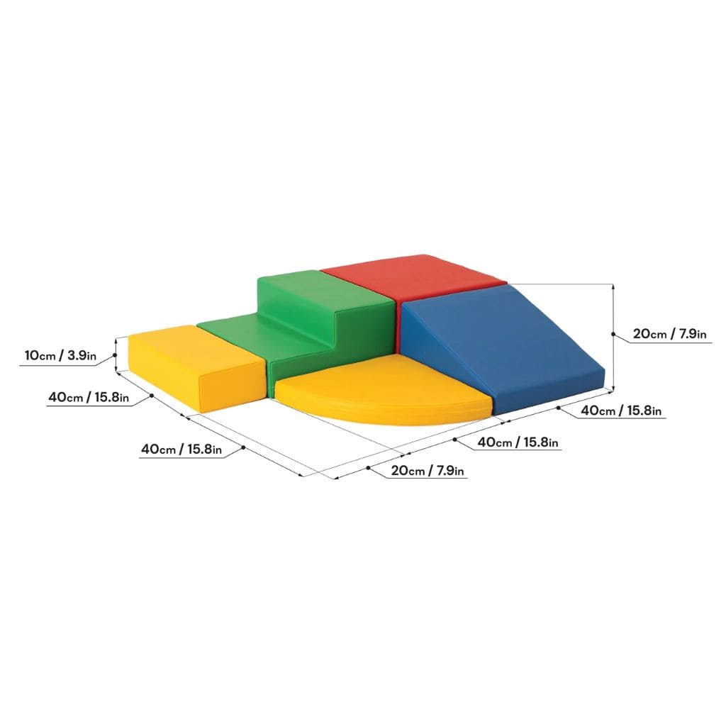 Ensemble de 5 blocs de Mousse Soft Play  - Coin Grimpeur Multicolore