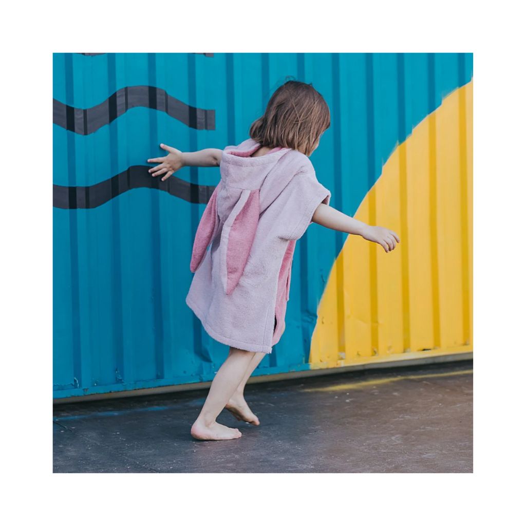 Poncho de Bain Enfant Lapin Rose – Surfbunny