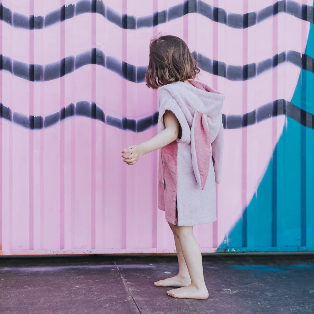 Poncho de Bain Enfant Lapin Rose – Surfbunny