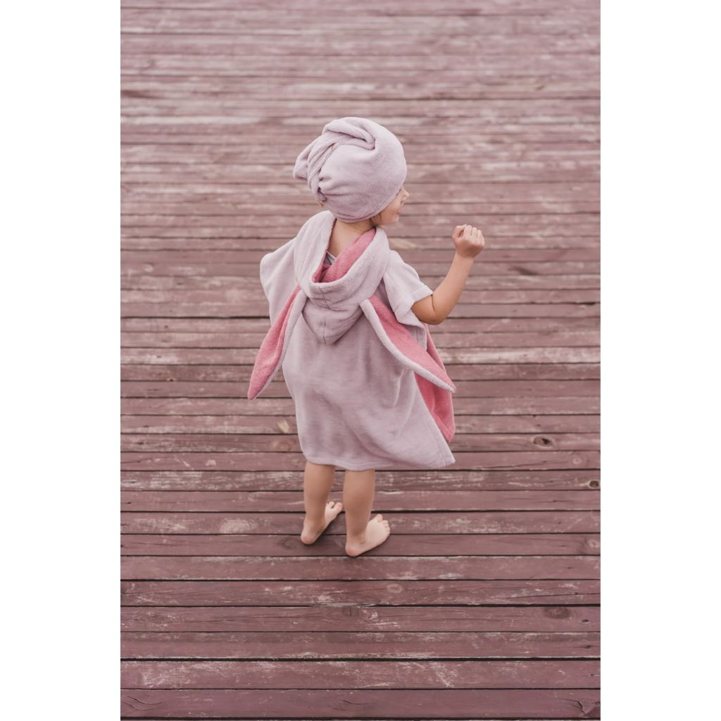 Poncho de Bain Enfant Lapin Rose – Surfbunny