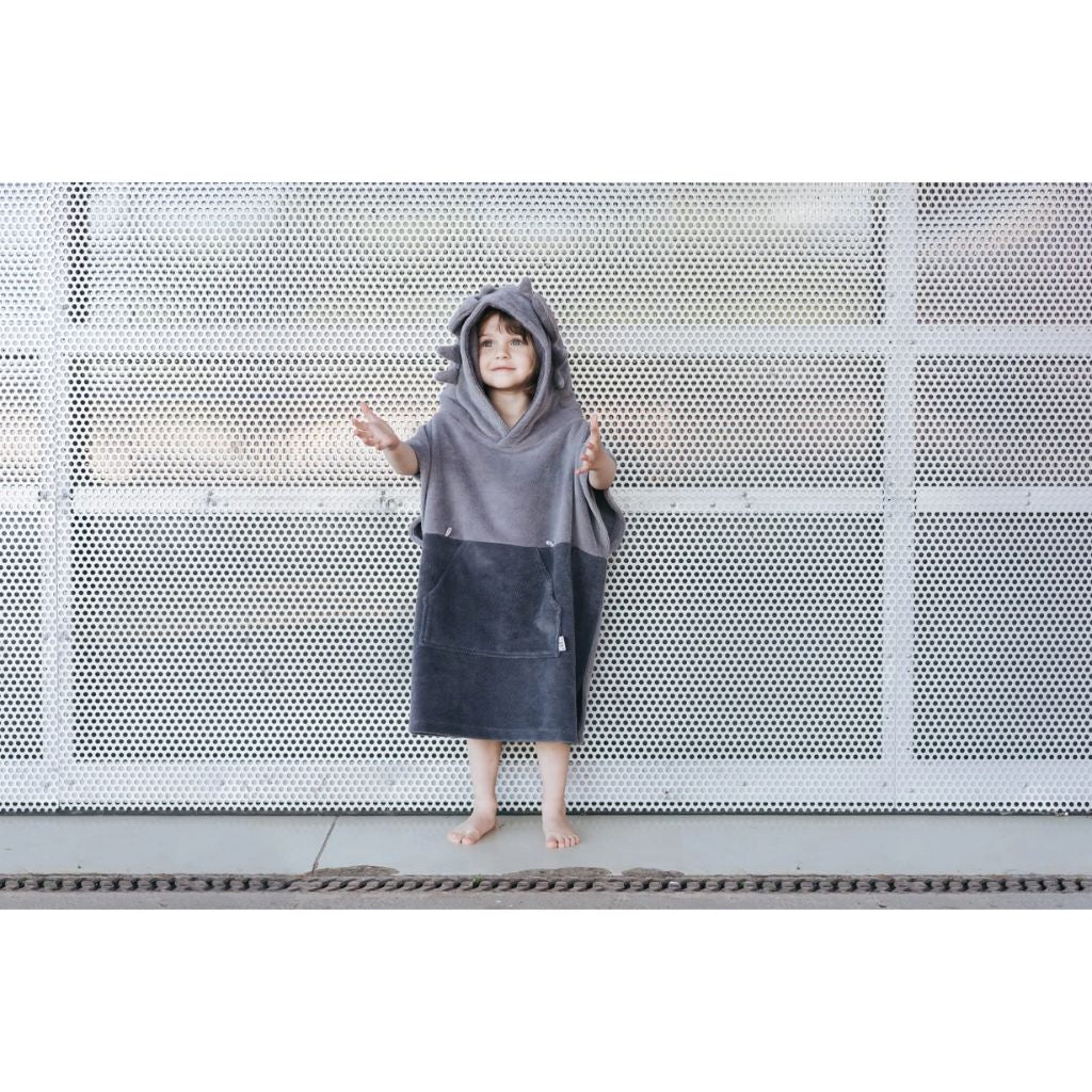 Poncho de Bain Enfant Gris - Surfbunny