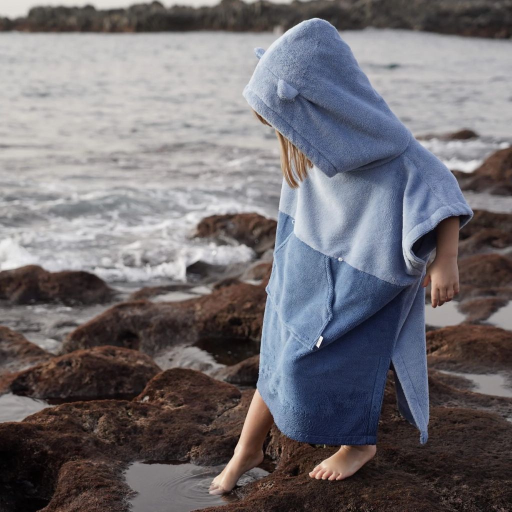 Poncho de Bain Enfant Bleu - Surfbunny