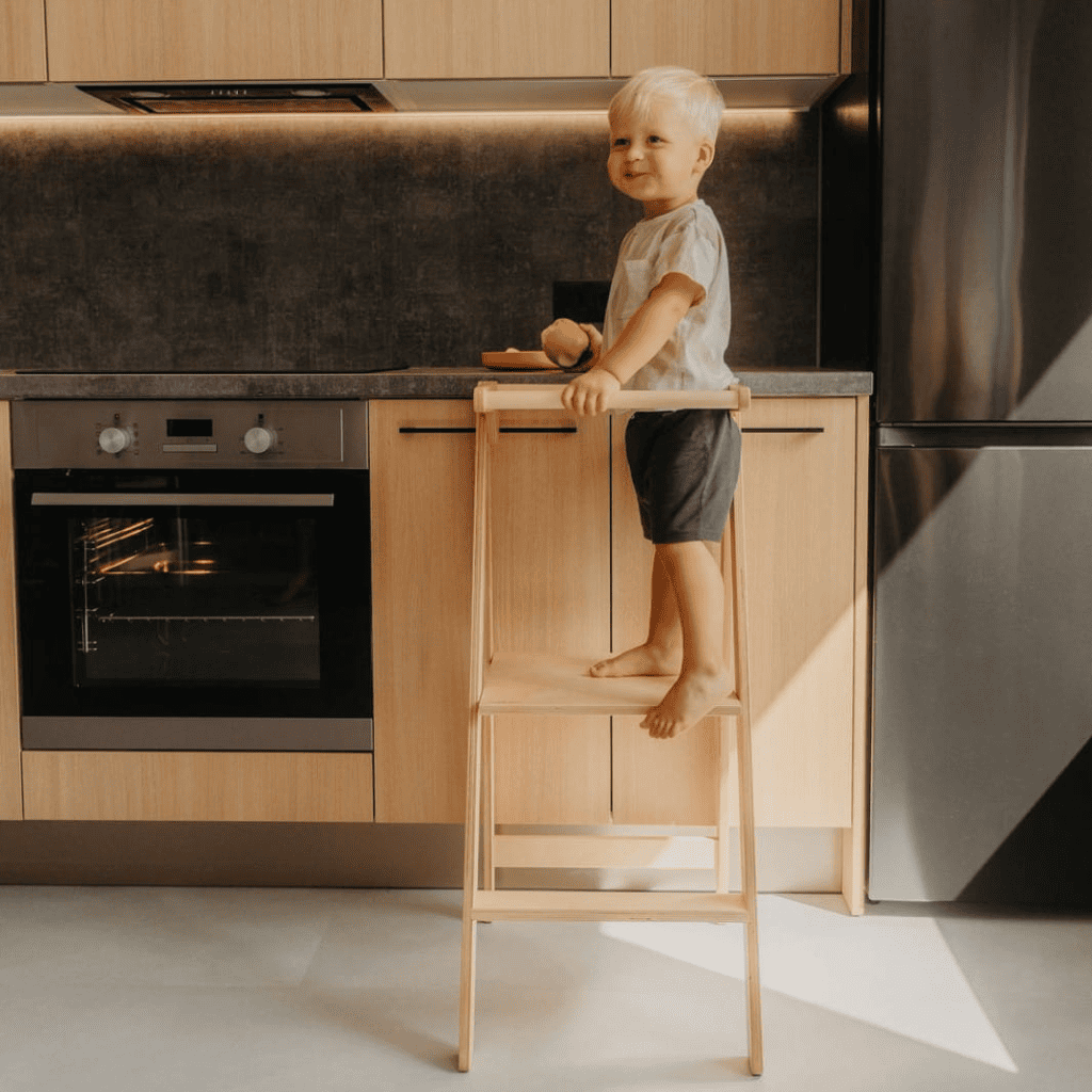 Tour d'Apprentissage Montessori Pliable en Black | Motricidade Tinitto – Fabrication européenne