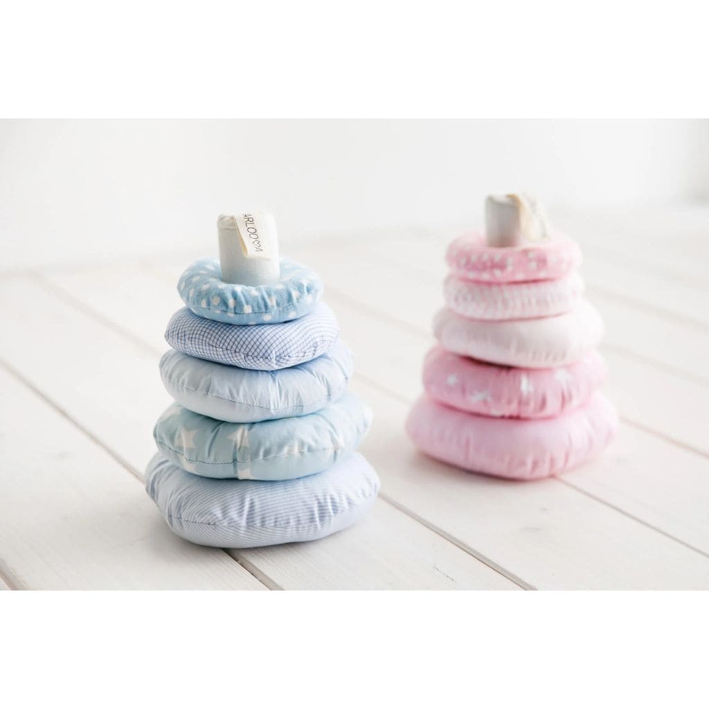 Torre sensorial para bebés – Sonidos y texturas en rosa | Juguetes Tinitto – Fabricados en Europa