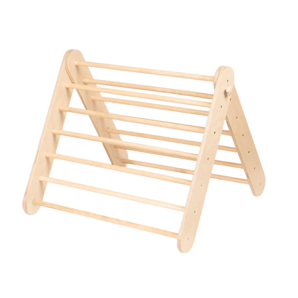 Triangle d'Escalade Pikler avec Mur Suédois en Pastel | Motricidade Tinitto – Fabrication européenne