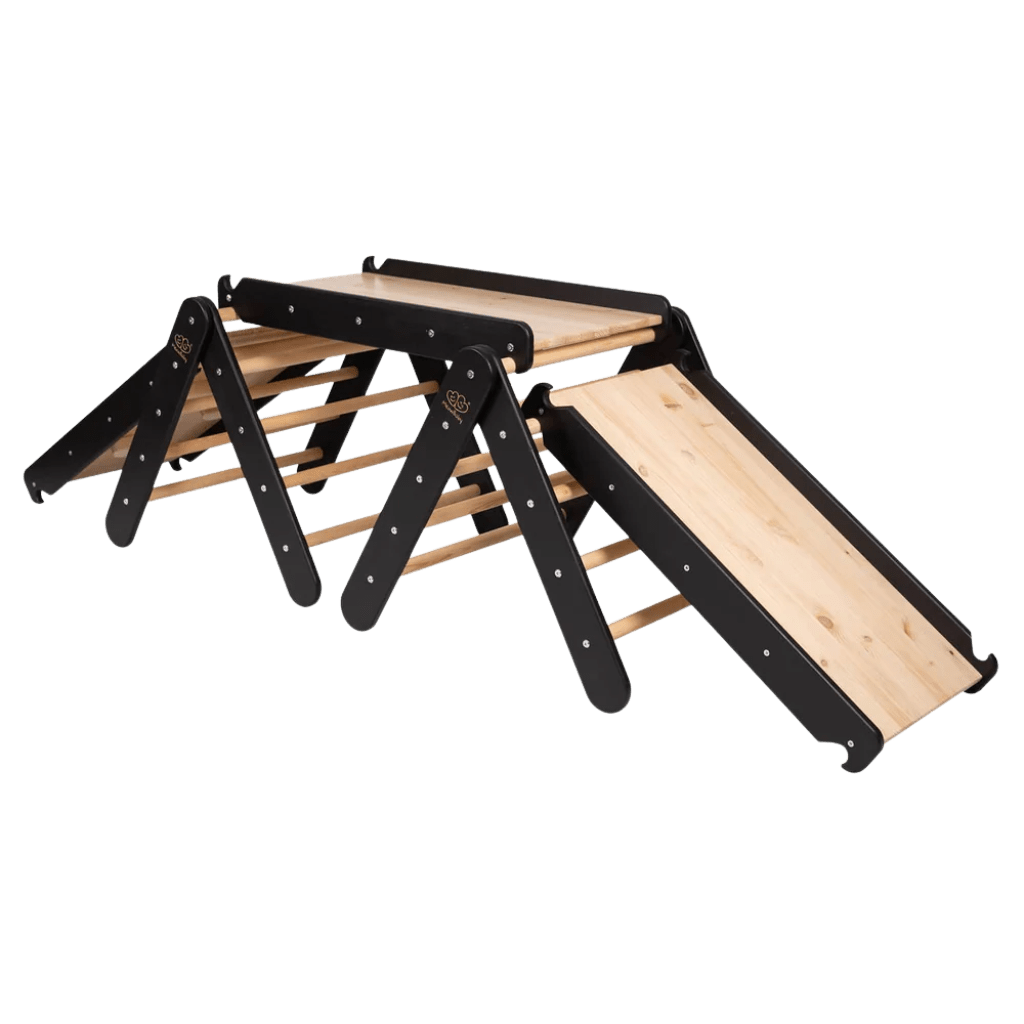 Triangle d'Escalade Pikler avec Toboggan et Structure d'Escalade - Black en | Motricidade Tinitto – Fabrication européenne