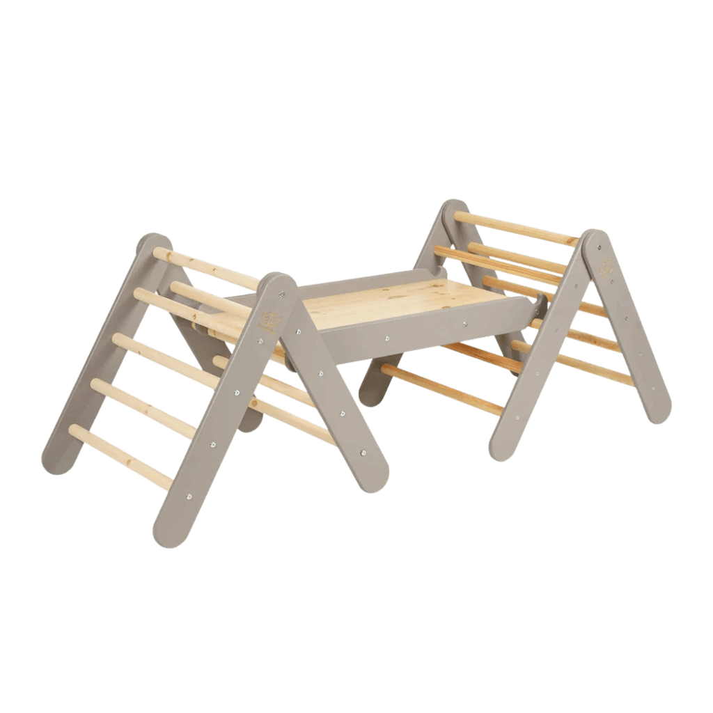 Triangle d'Escalade Pikler avec Toboggan et Structure d'Escalade - Grey en | Motricidade Tinitto – Fabrication européenne