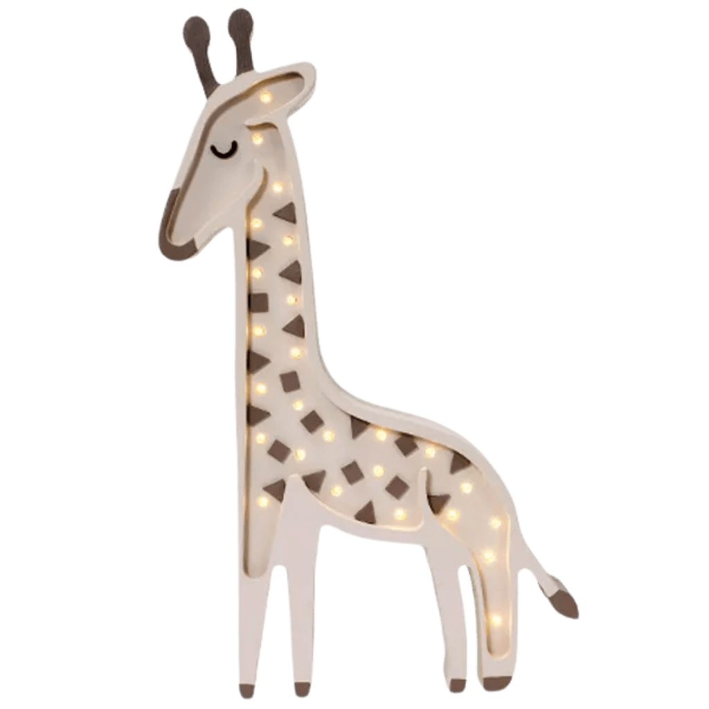Veilleuse Girafe en Bois de Pin en Jaune | Decoração Tinitto – Fabrication européenne