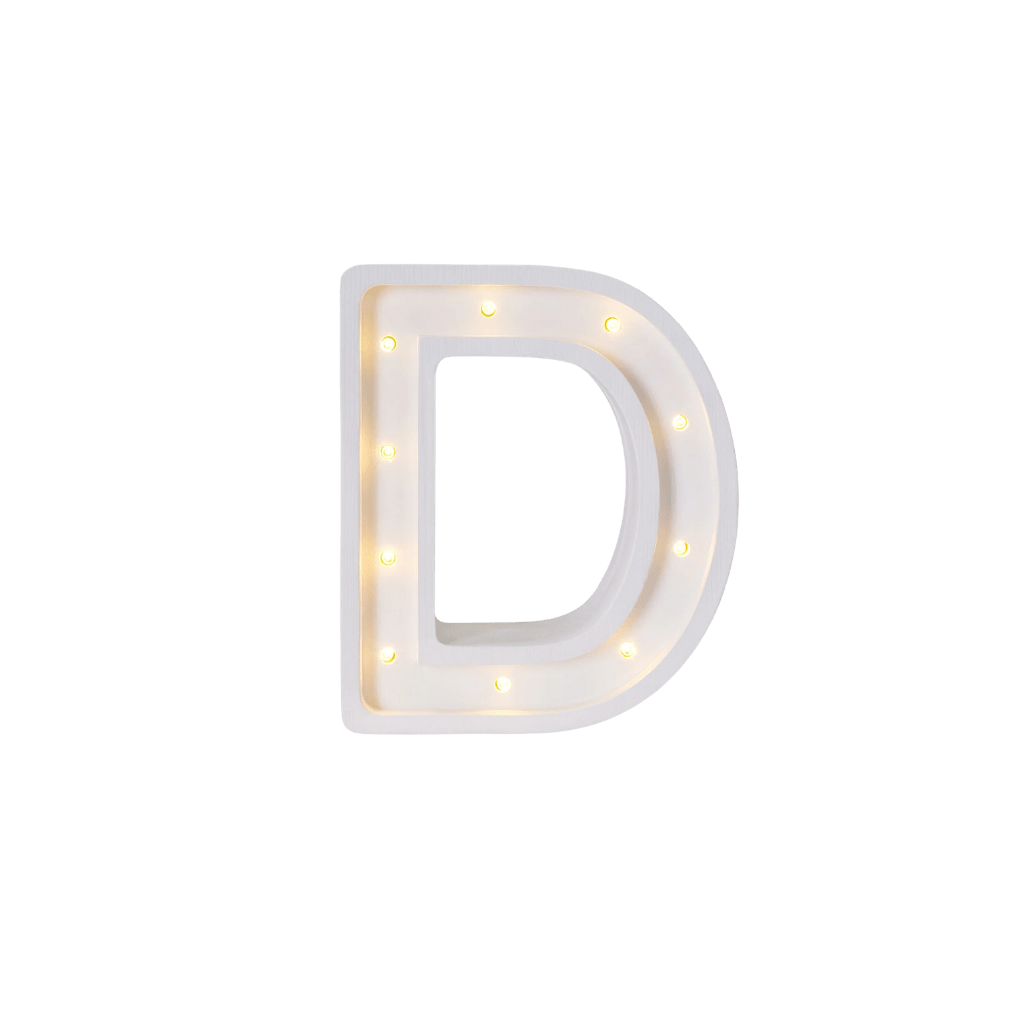 Veilleuse Lettre "D" en Bois de Pin en S | Decoração Tinitto – Fabrication européenne