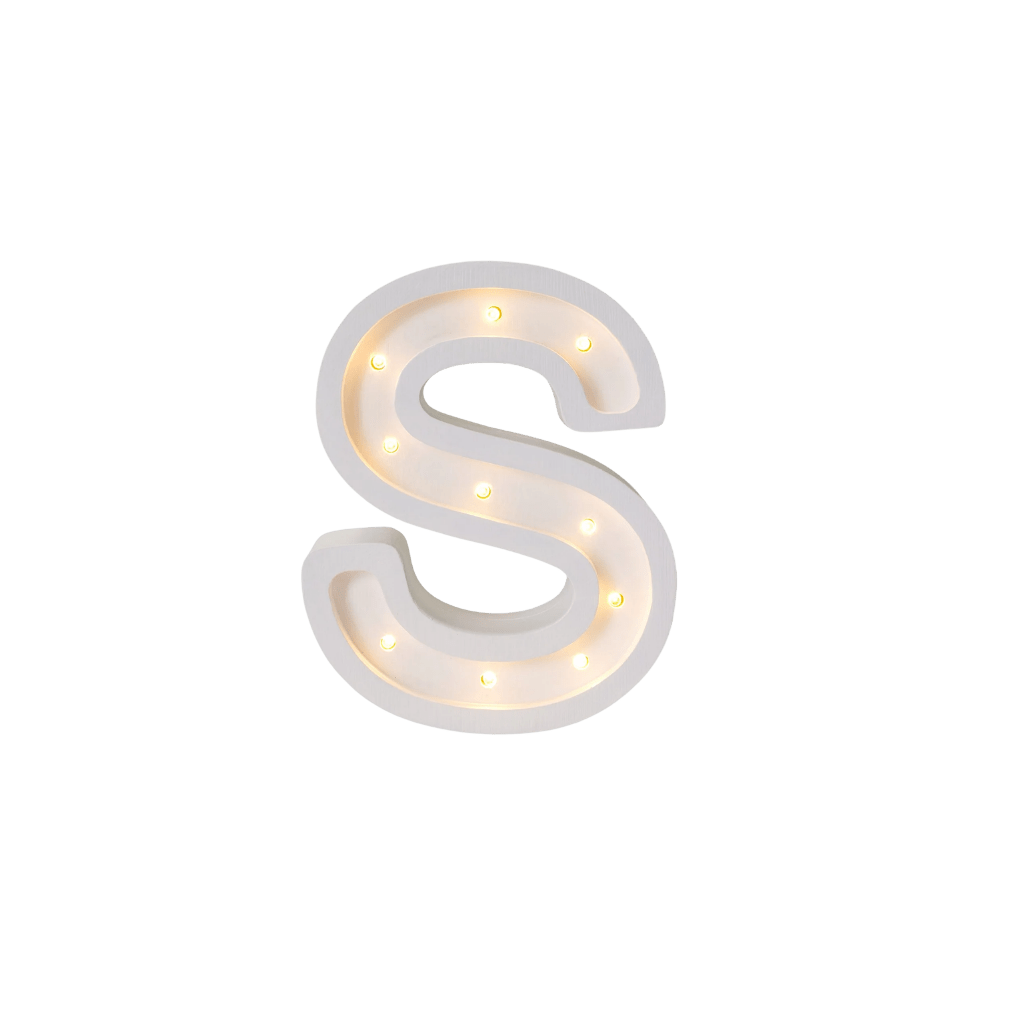 Veilleuse Lettre "S" en Bois de Pin en L | Decoração Tinitto – Fabrication européenne